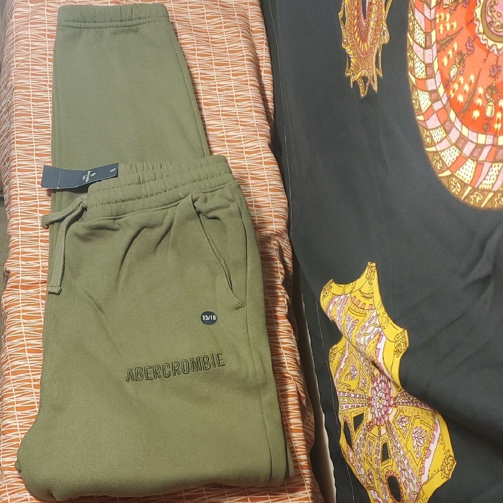 Abercrombie & Fitch Olive Green Joggers